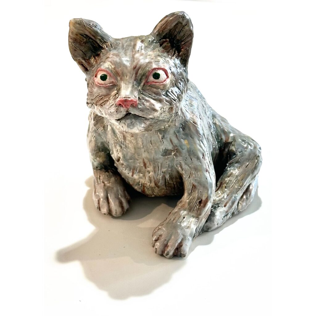 Kitten, 2025, Ceramic, 6 x 6 x 8 in.