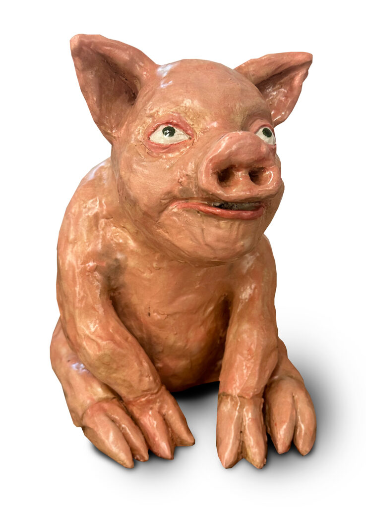 Piglet 4, 2025, Ceramic, approx. 9.5 x 8 x 8 in.