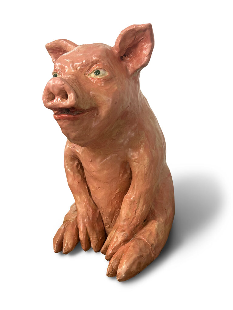 Piglet 3, 2025, Ceramic, approx. 9.5 x 8 x 8 in.