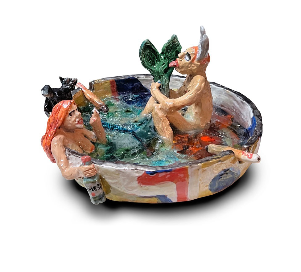 Dasha Bazanova, Social Club Ashtray, 2023 ceramic